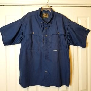 Drake Vented Fishing Hunting Button Up Short Sleeve Shirt